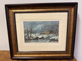 Fanny Palmer for Currier & Ives “American Winter Scene" Framed Print