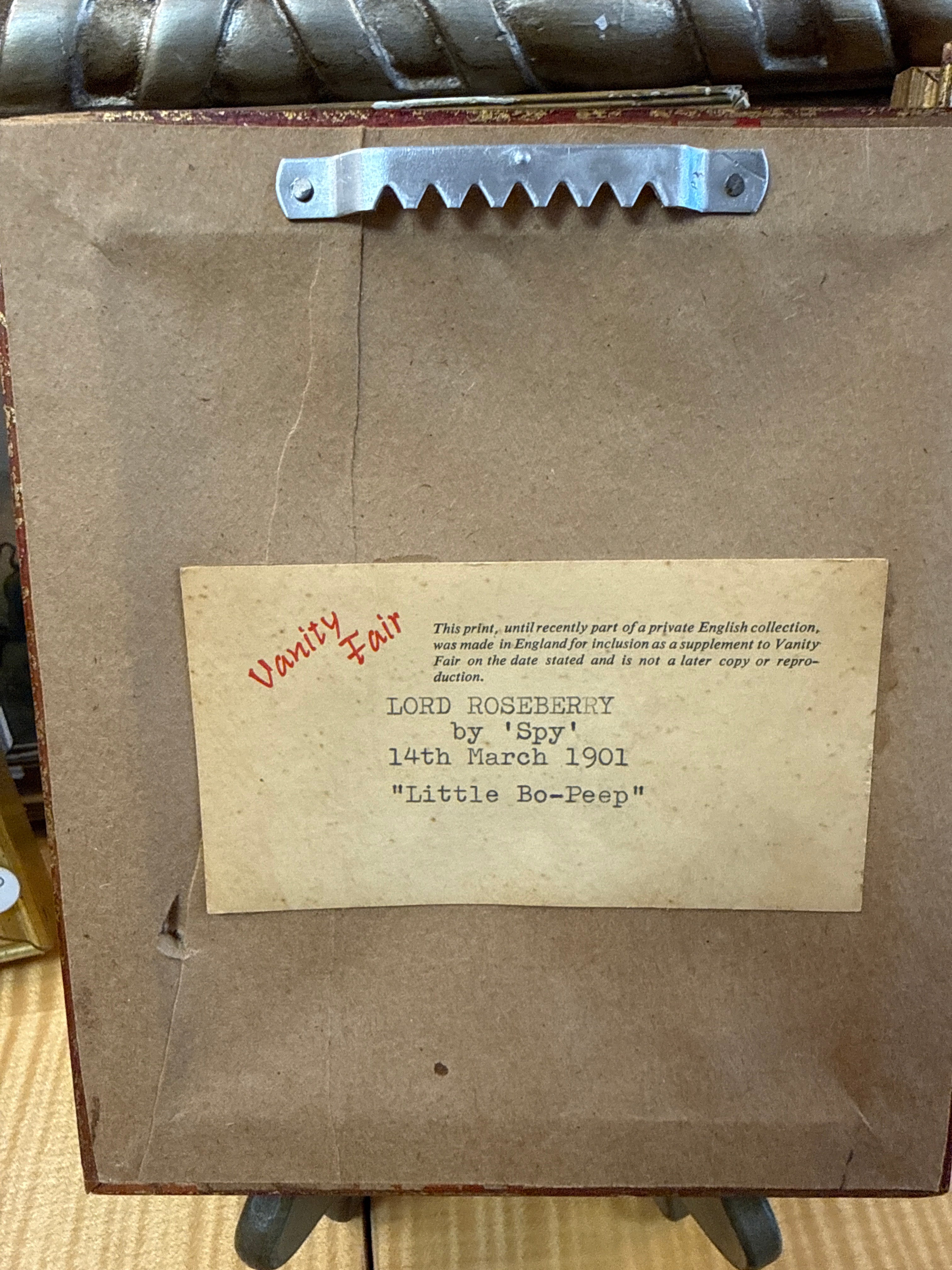 Lord Roseberry Vanity Fair Lithograph 1901