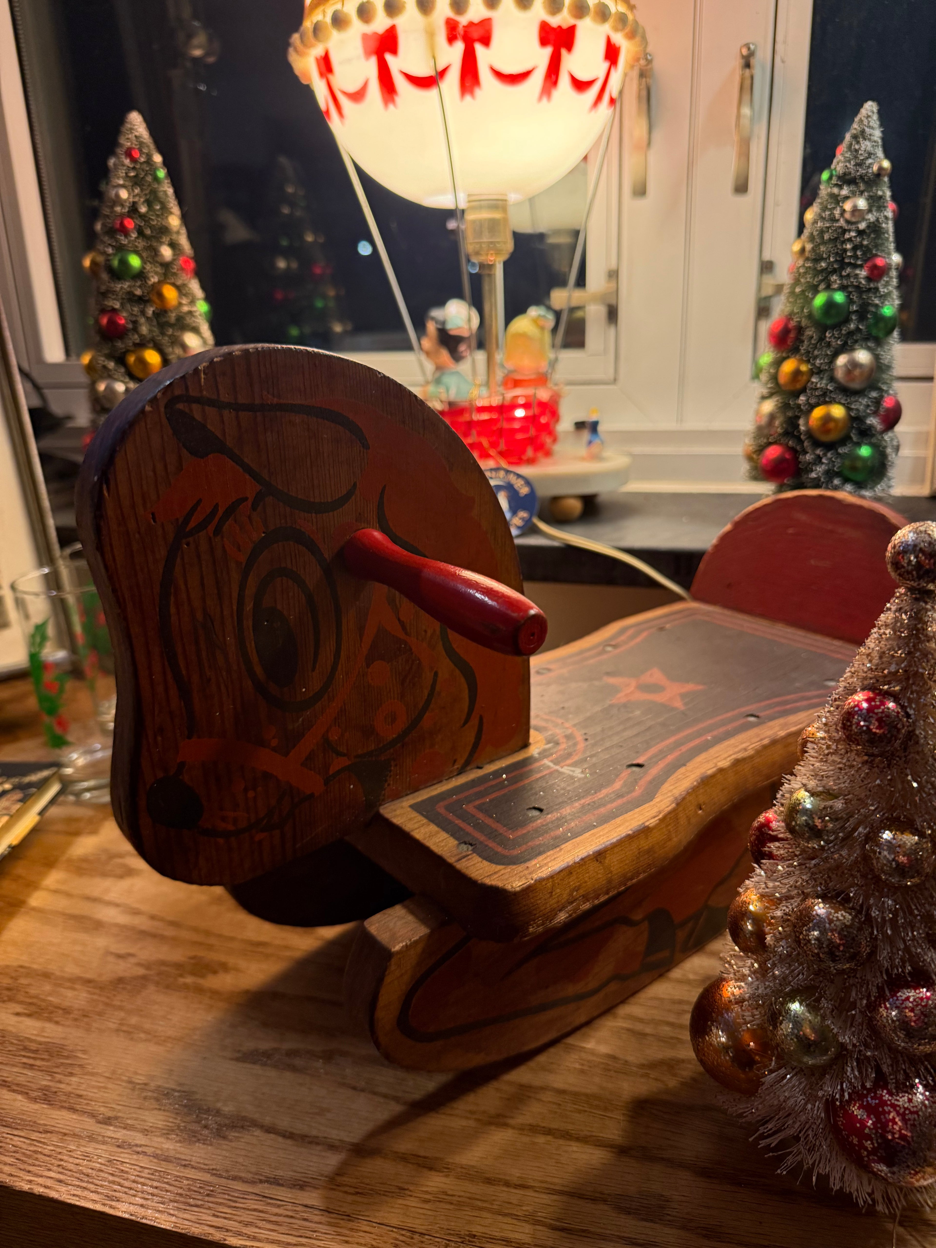 Antique Wooden Rocking Horse
