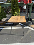 Rustic Wood Hairpin Leg Table (Collapsible)