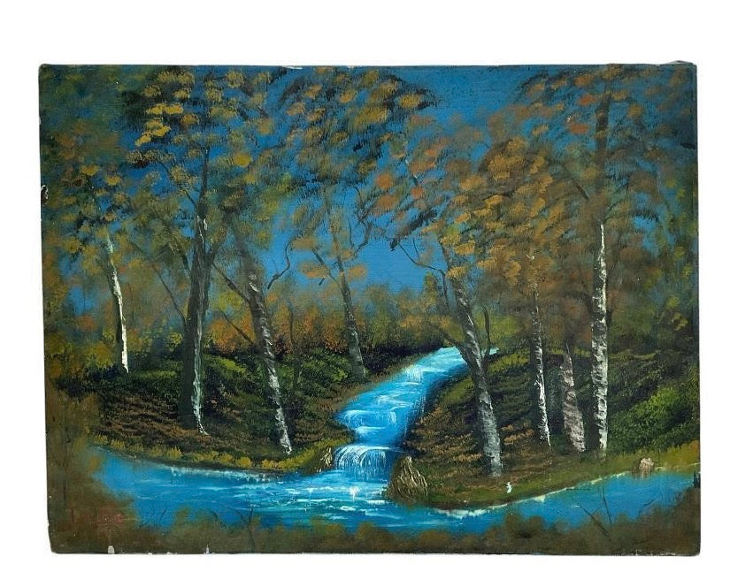 Forest Waterfall Original Painting