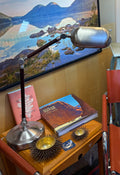 Nickel & Wood Adjustable Desk Lamp