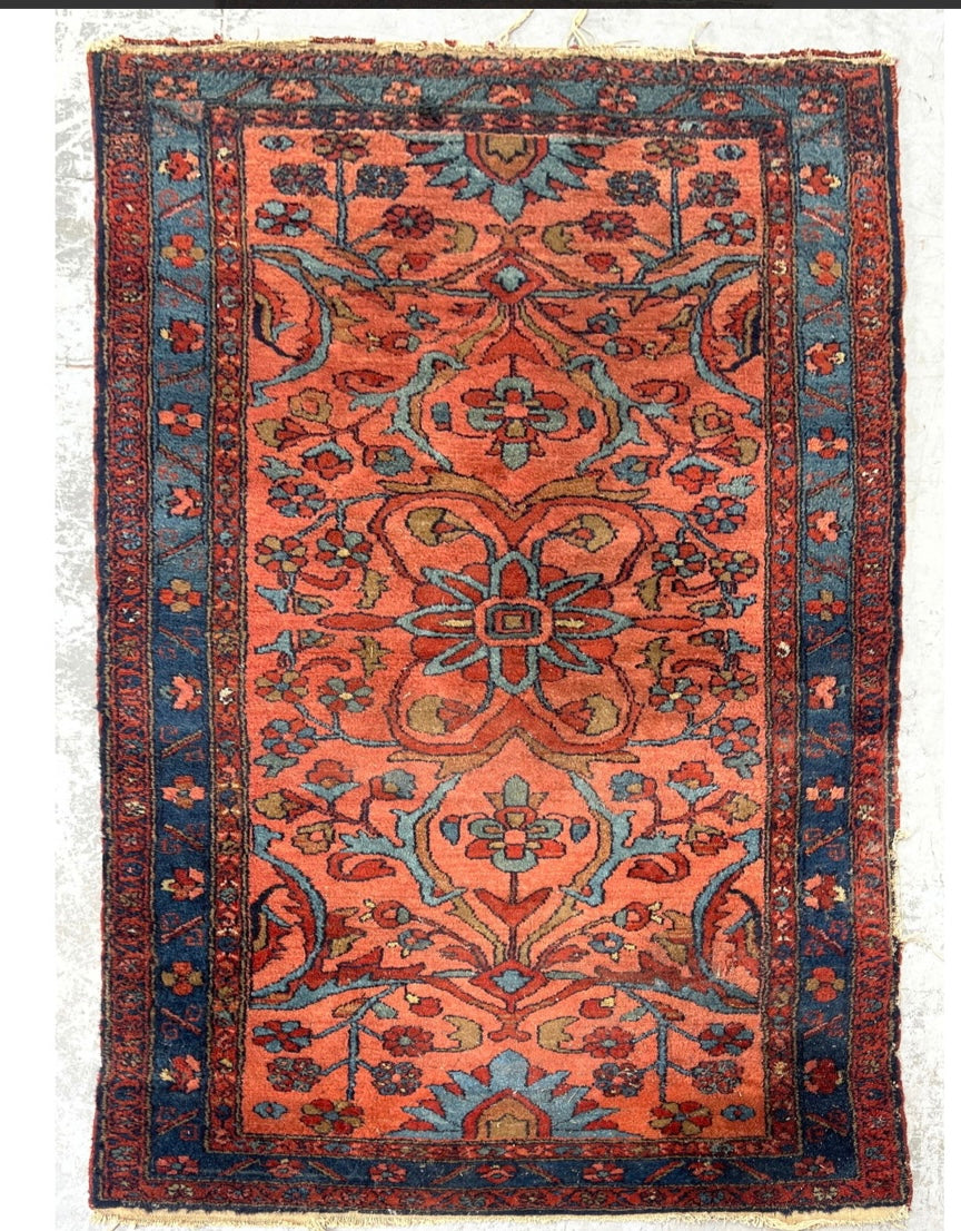 Vintage Handmade Oriental Rug 3’9” by 6’6”
