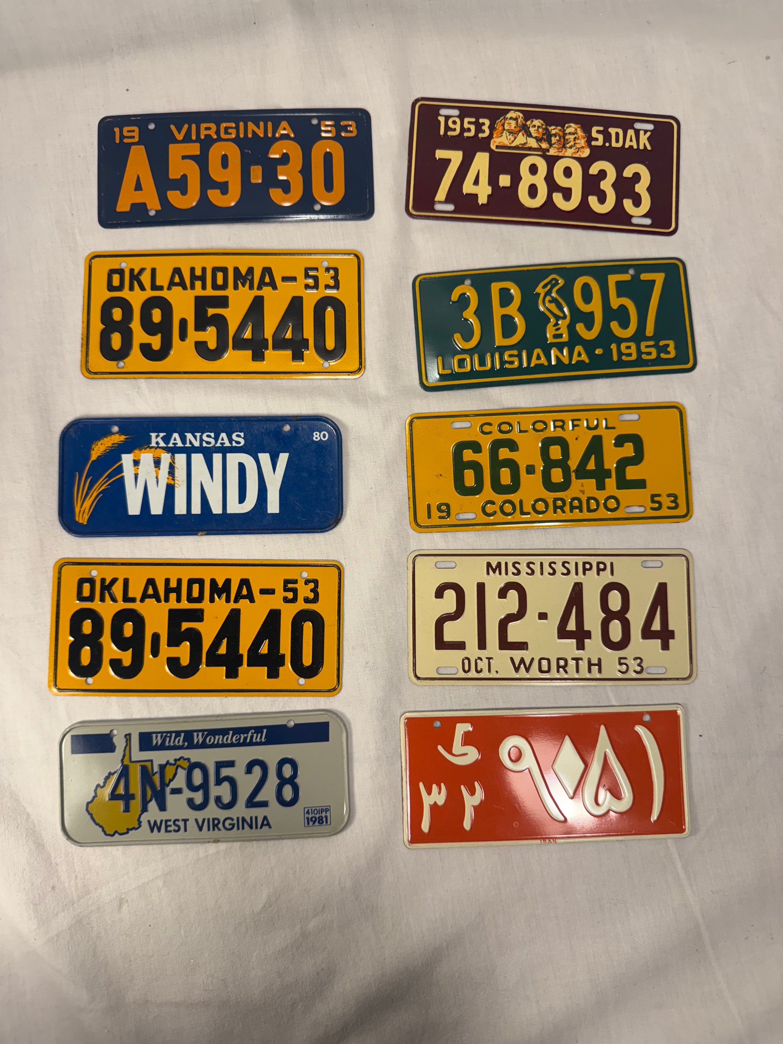 Vintage Mini License Plate
