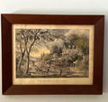 Fanny Palmer for Currier & Ives “The Season of Blossoms” Framed Vintage Print
