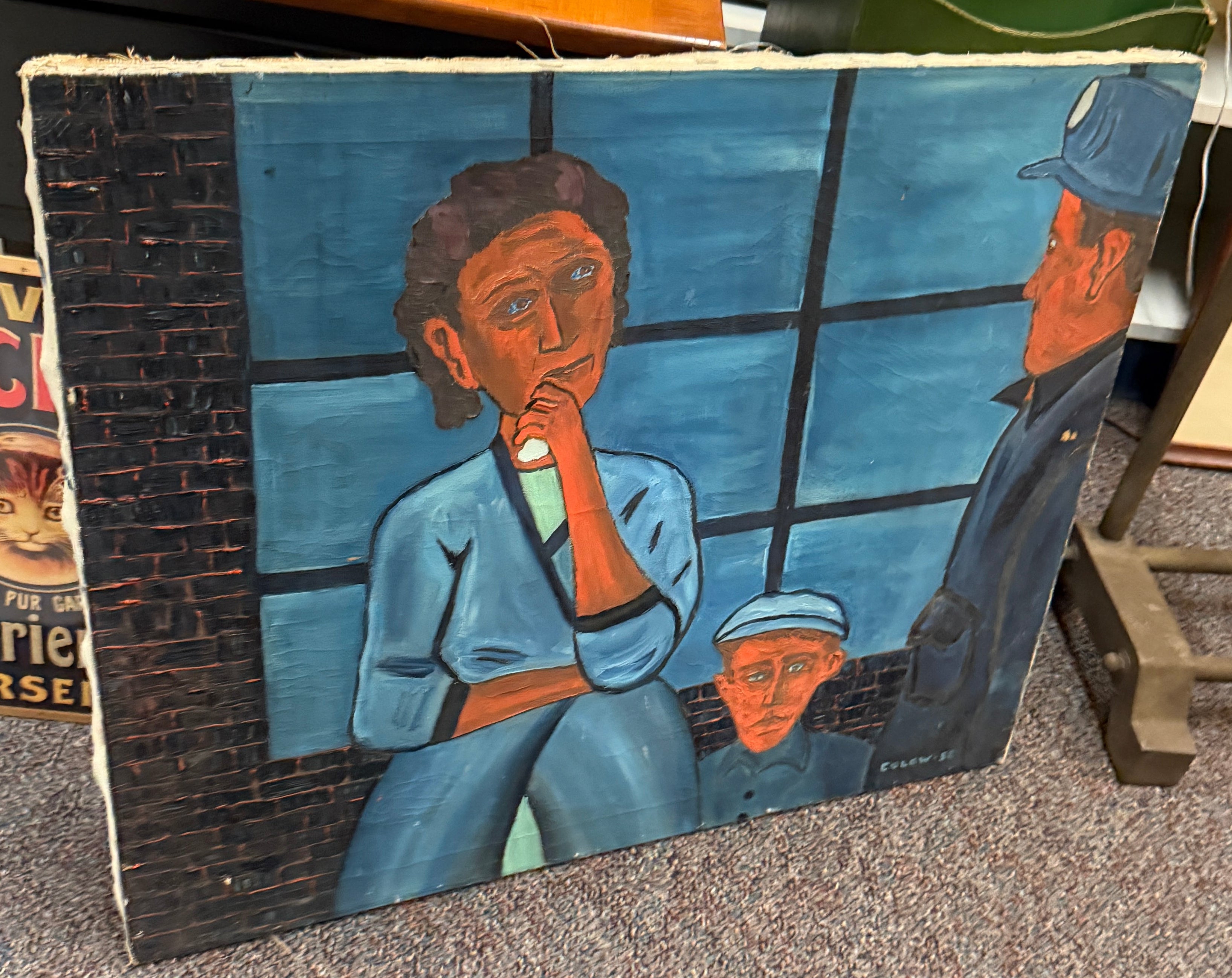 Oil On Canvas - Signed Colow 1952