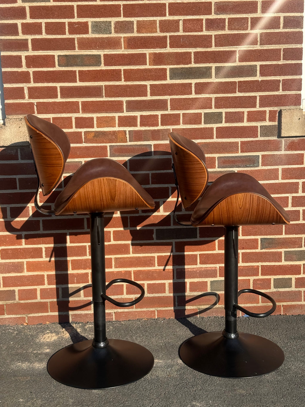 Mid-Century Style Adjustable Bar Stools