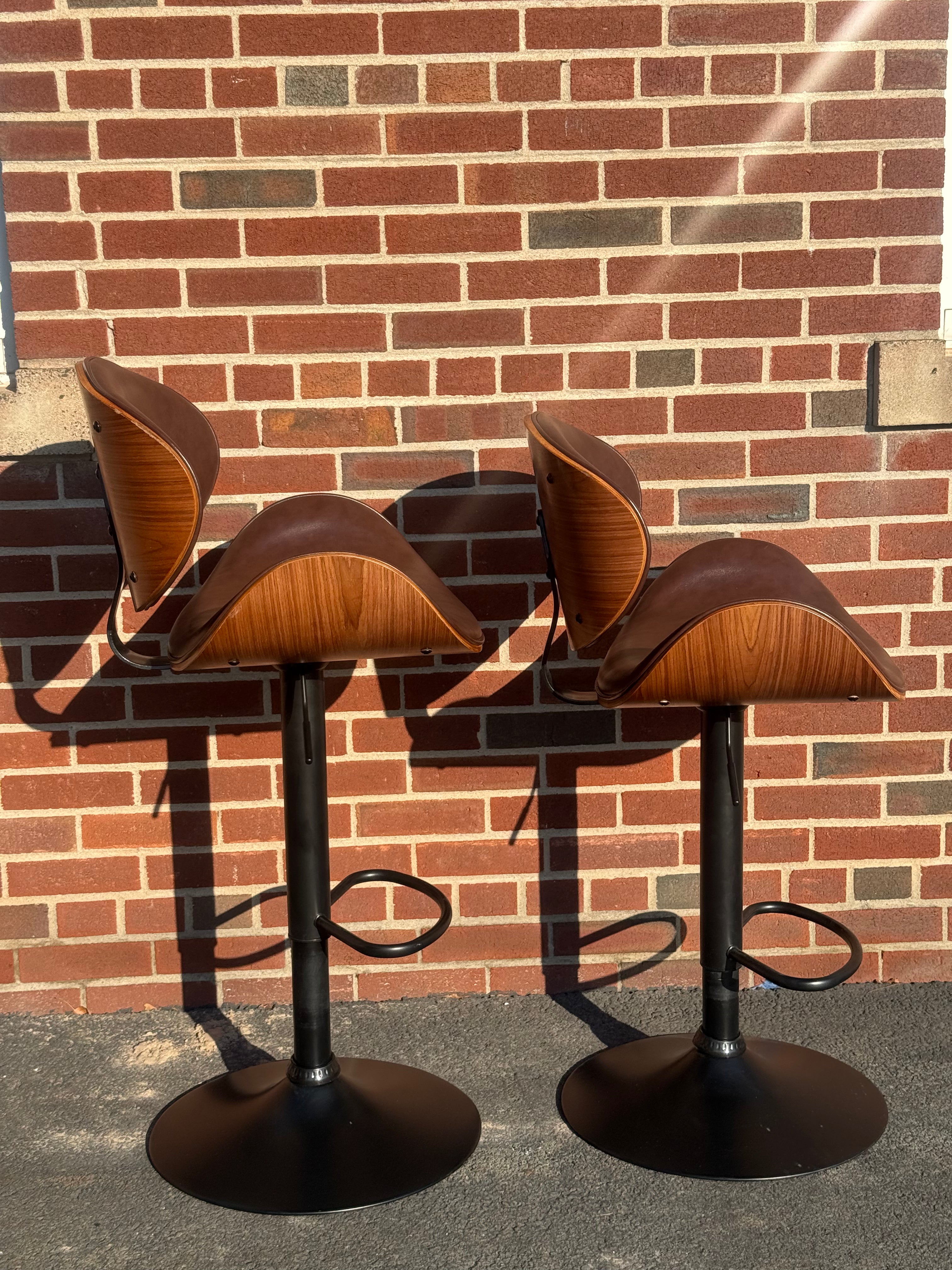 Swivel Modern Barstools (Pair)