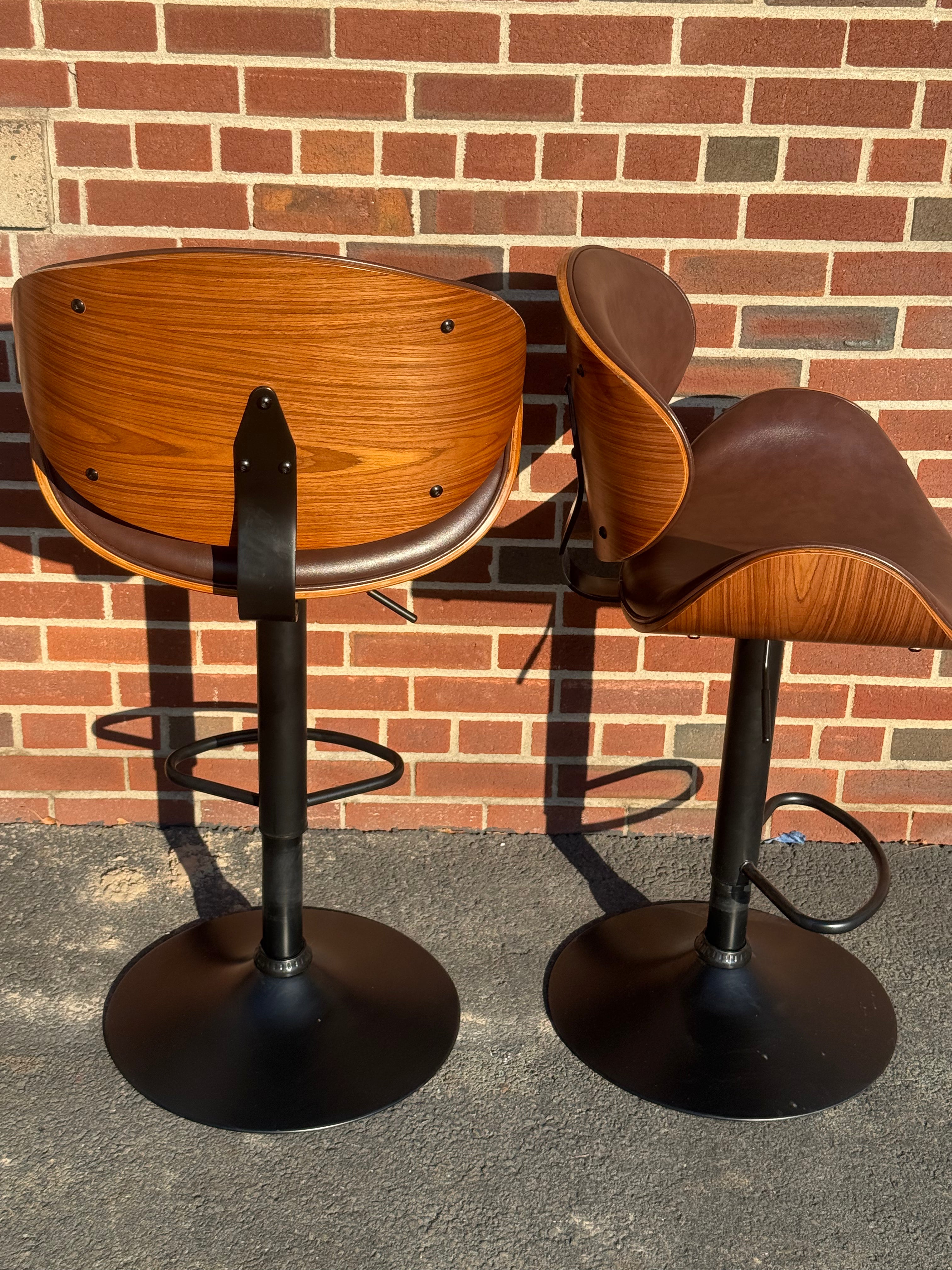 Swivel Modern Barstools (Pair)