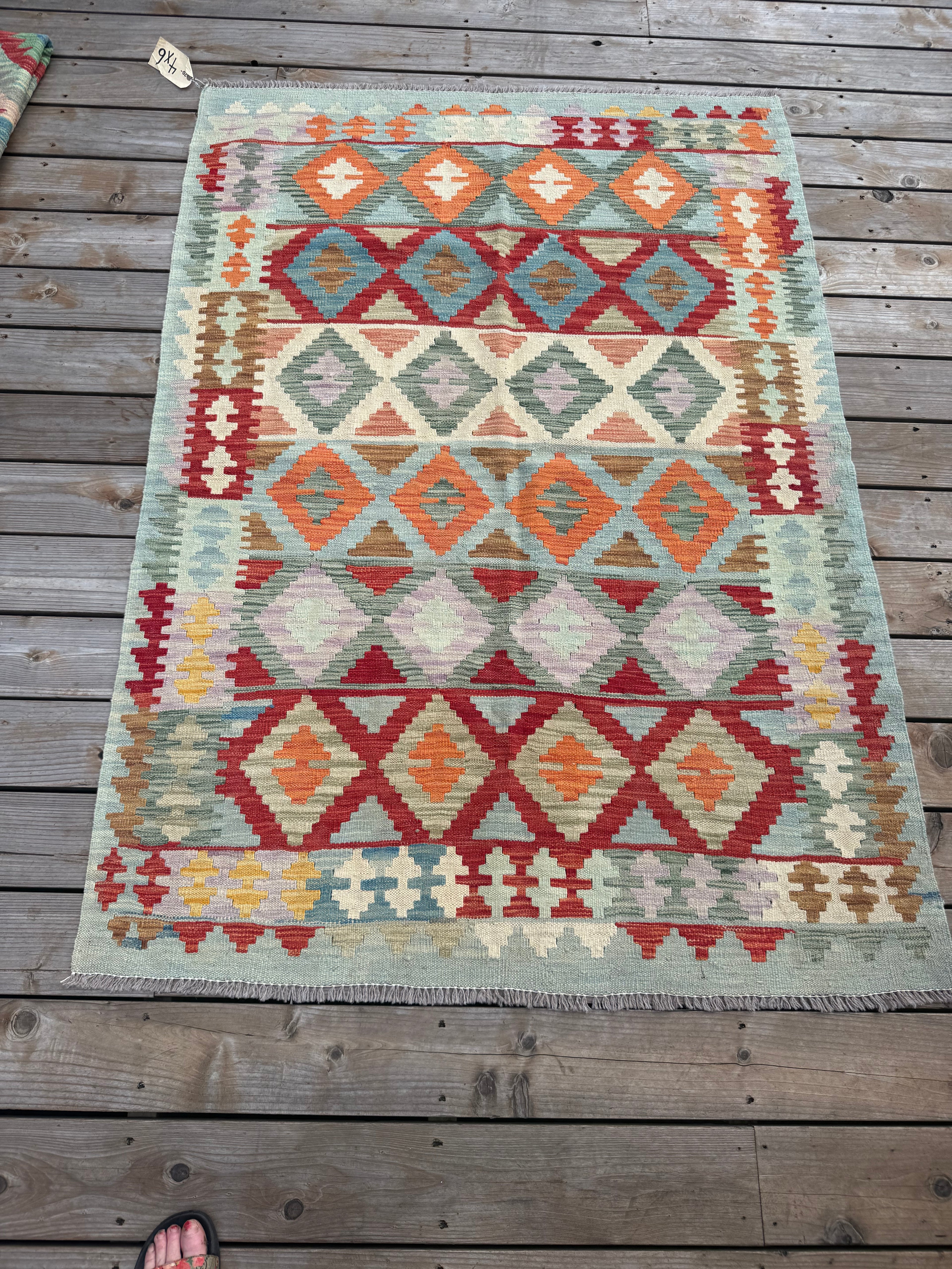 Handwoven Kilim Rug 4' by 6'
