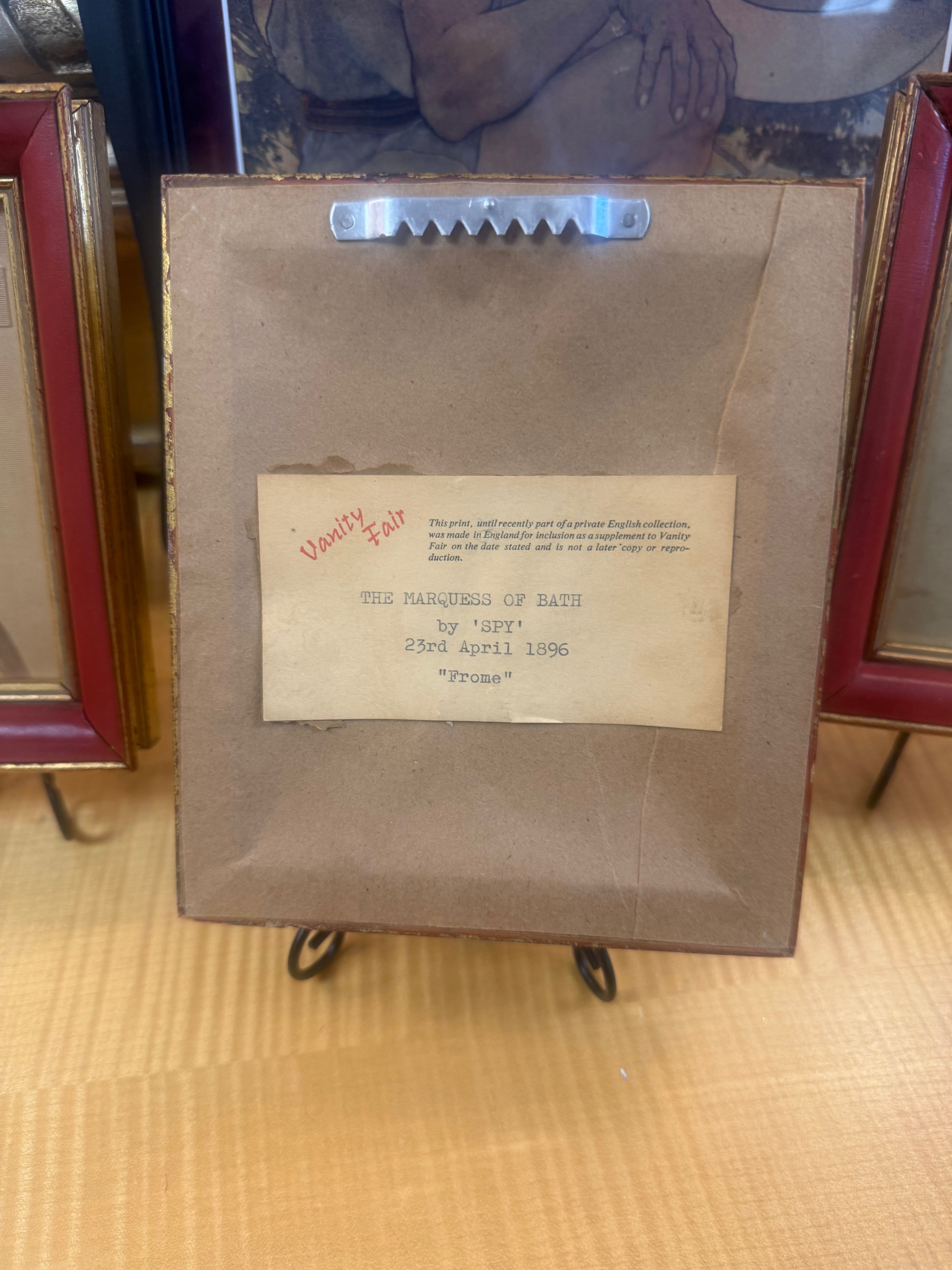 The Marquees of Bath - Vanity Fair Lithograph 1896