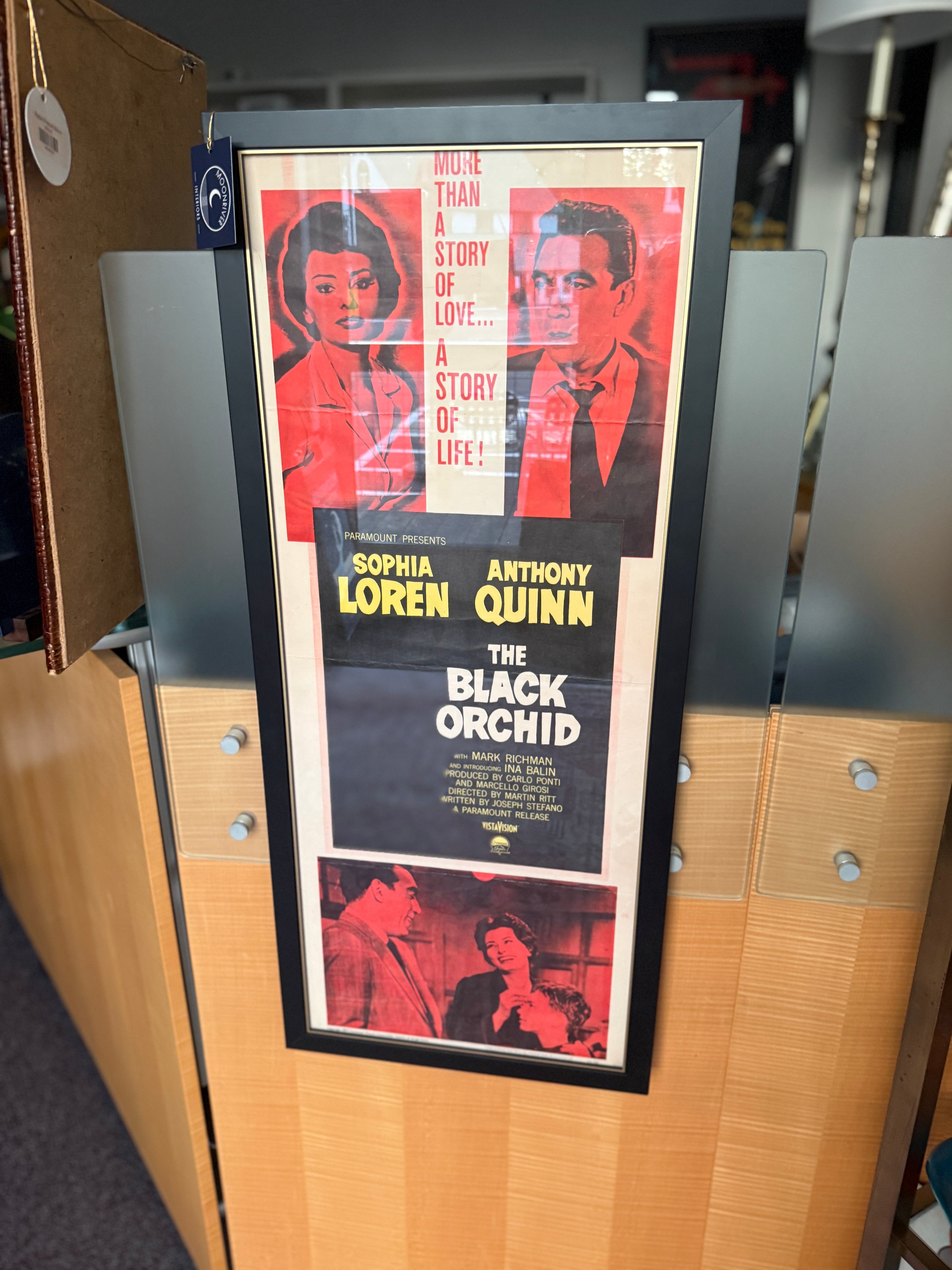 The Black Orchid (1958) Original Insert Movie Poster — Sophia Loren