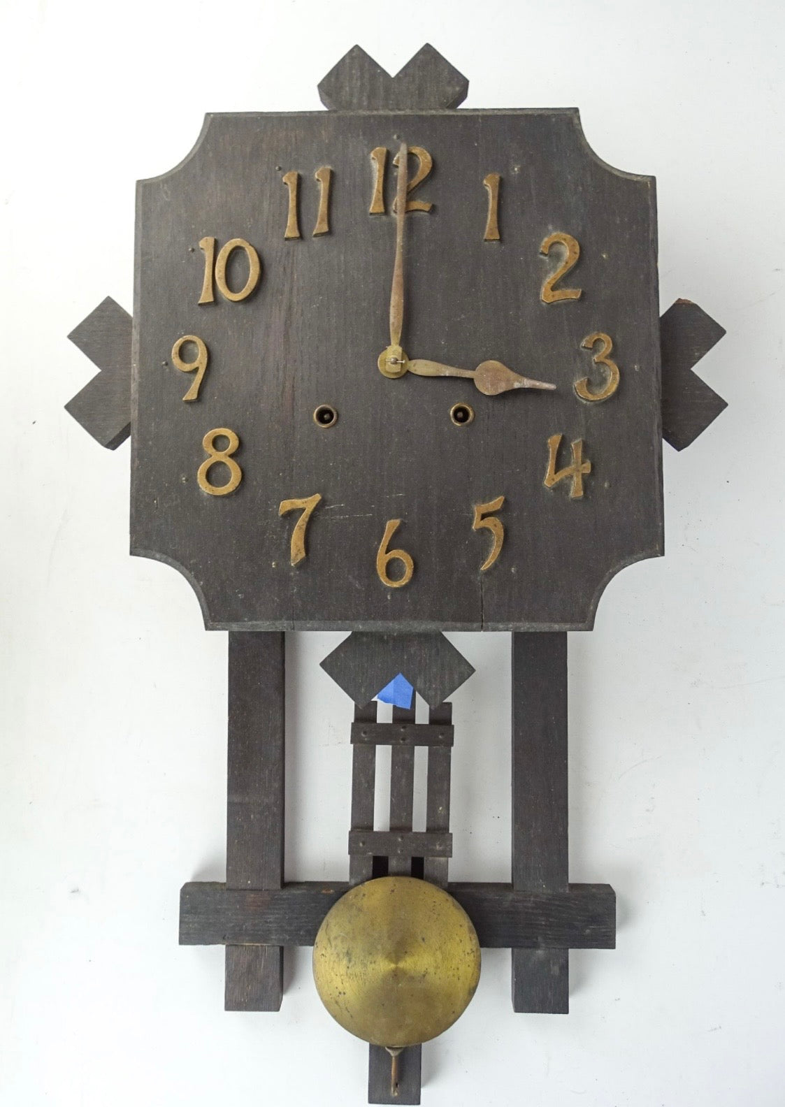 Gilbert Arts & Crafts Oak Wall Clock
