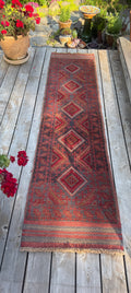 Hand-Knotted Afghan Runner (8' by 2’)