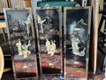 Asian Black Lacquer Triptych Panel