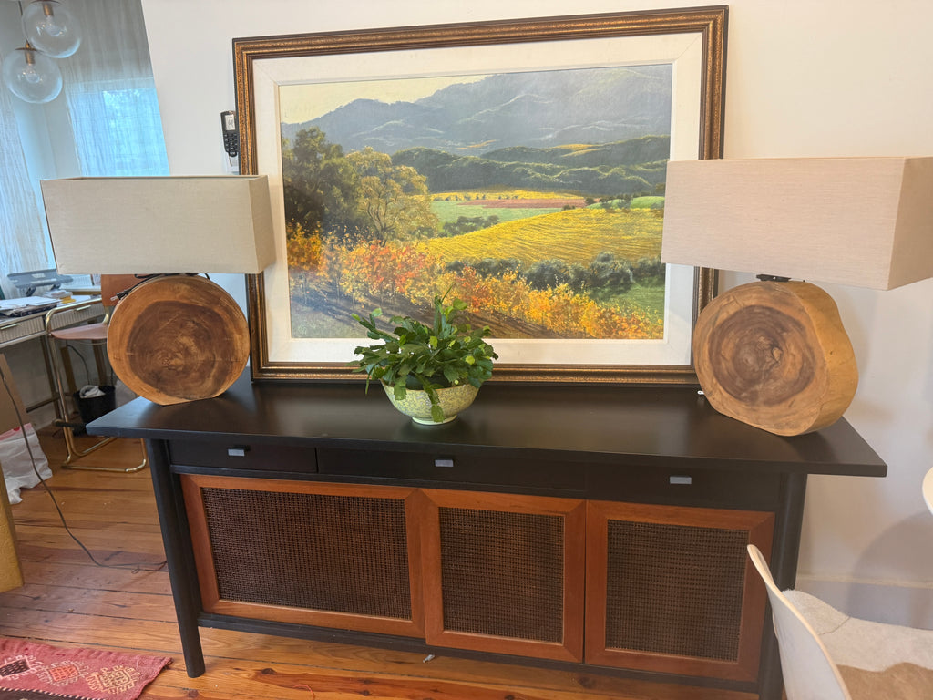 Robsjohn-Gibbings Cane-Front Credenza Sideboard