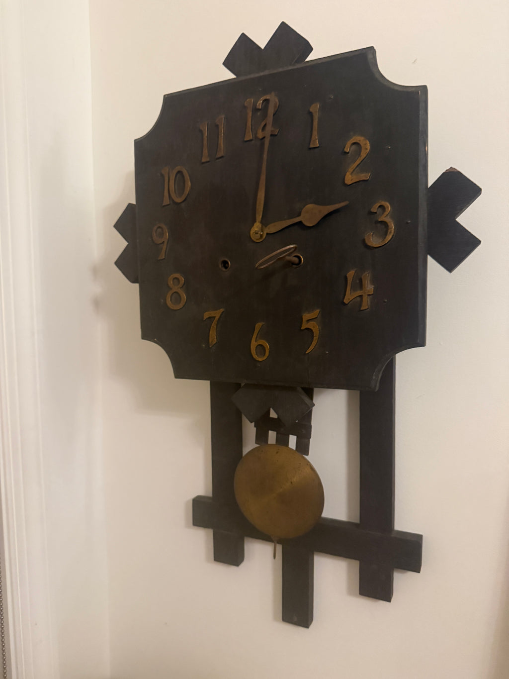 Gilbert Arts & Crafts Oak Wall Clock