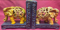Carved Elephant Bookends