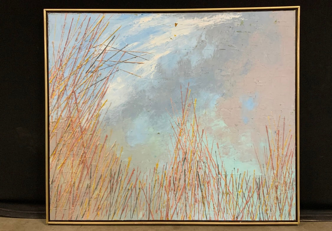 Tall Grass Abstract Oil Painting