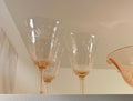 Pink Depression Glass Wine Glasses (set)