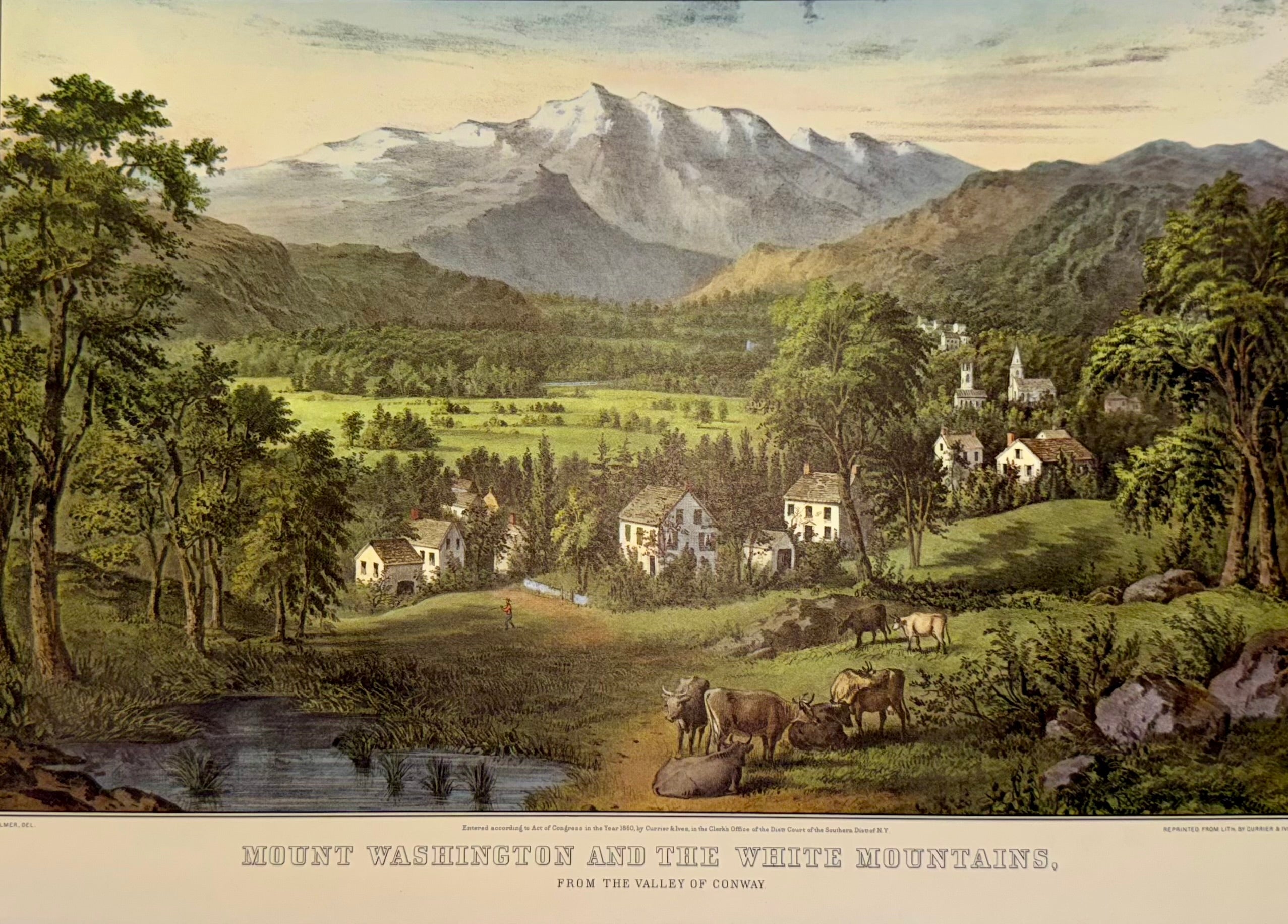 Currier & Ives "Mount Washington and the White Mountains" Framed Print