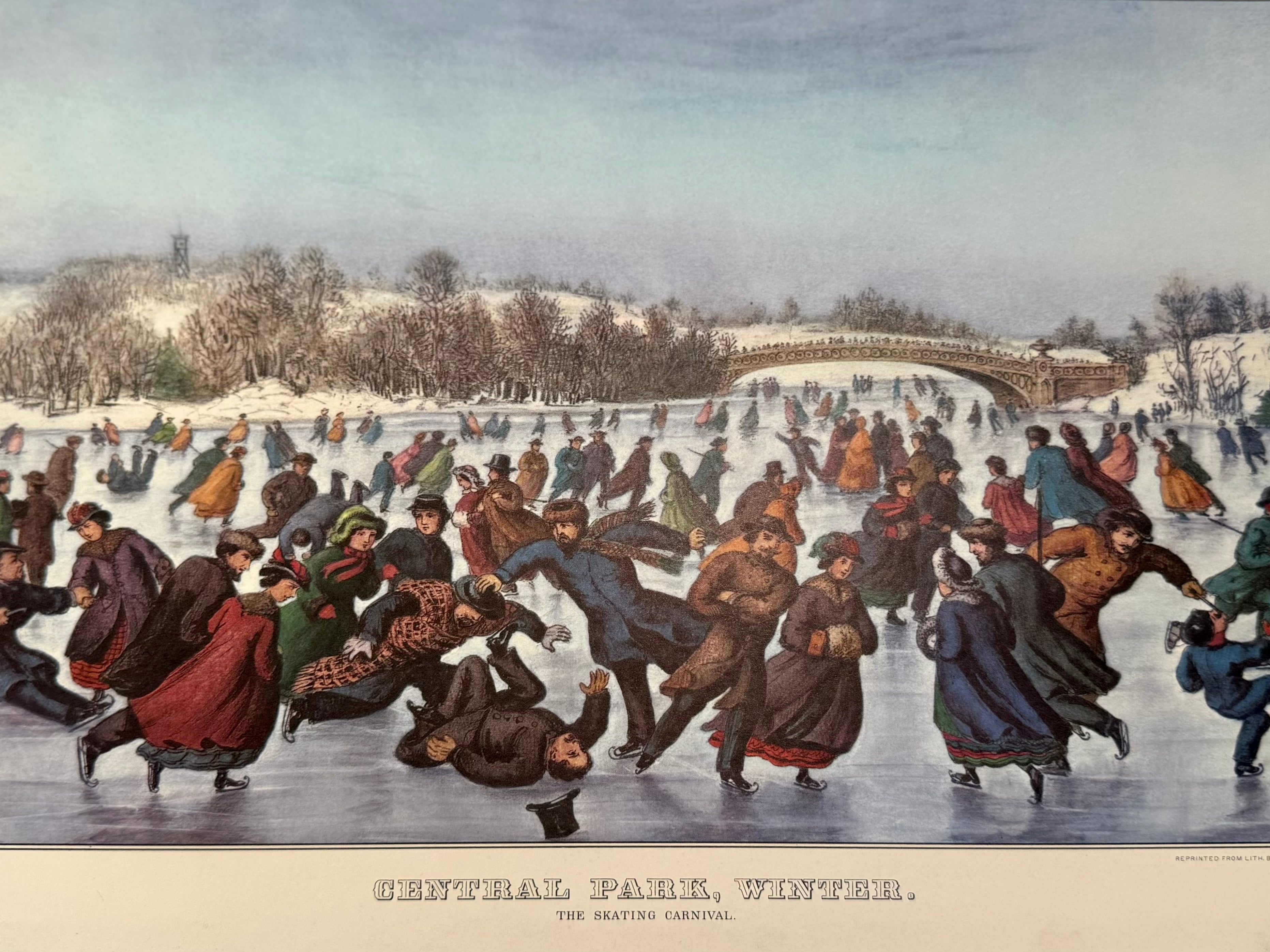 Currier & Ives "Central Park Winter" Framed Print