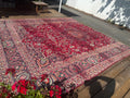 Vintage Handwoven Mashhad Oriental Rug