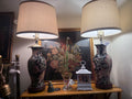 Ceramic Green Asian Motif Table Lamp