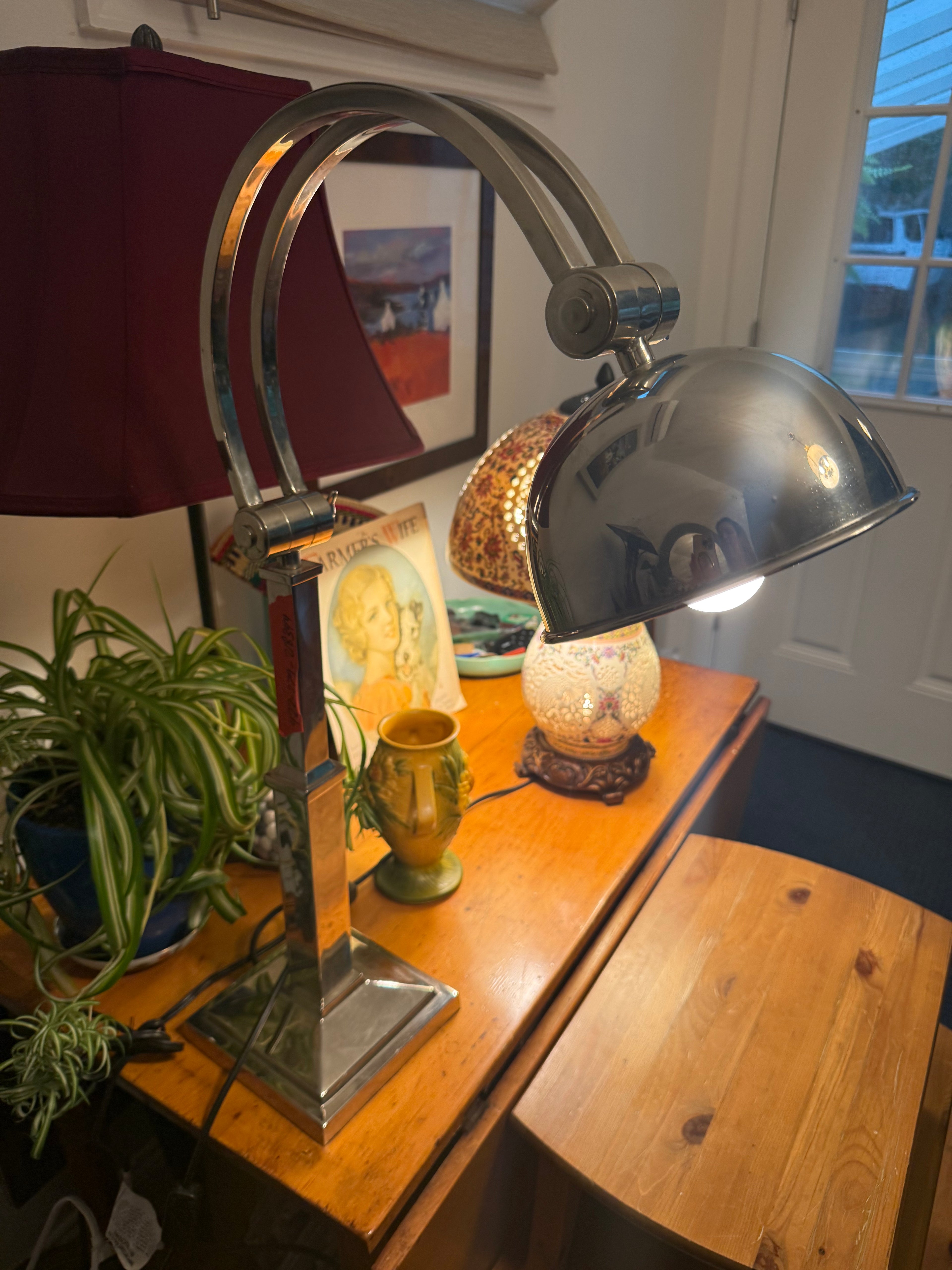 MCM Chrome Table Lamp