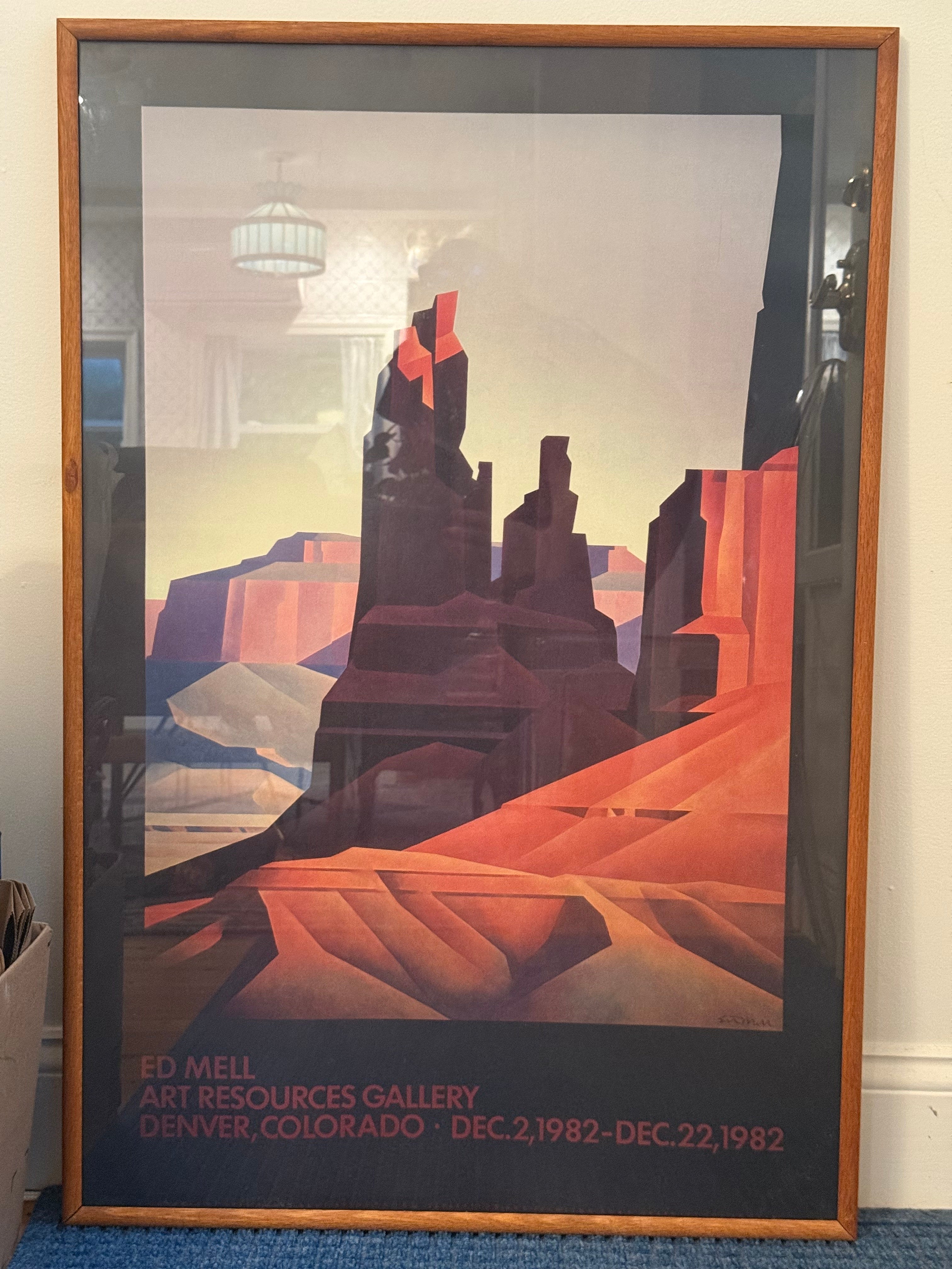 Ed Mell 1982 Desert Landscape Poster