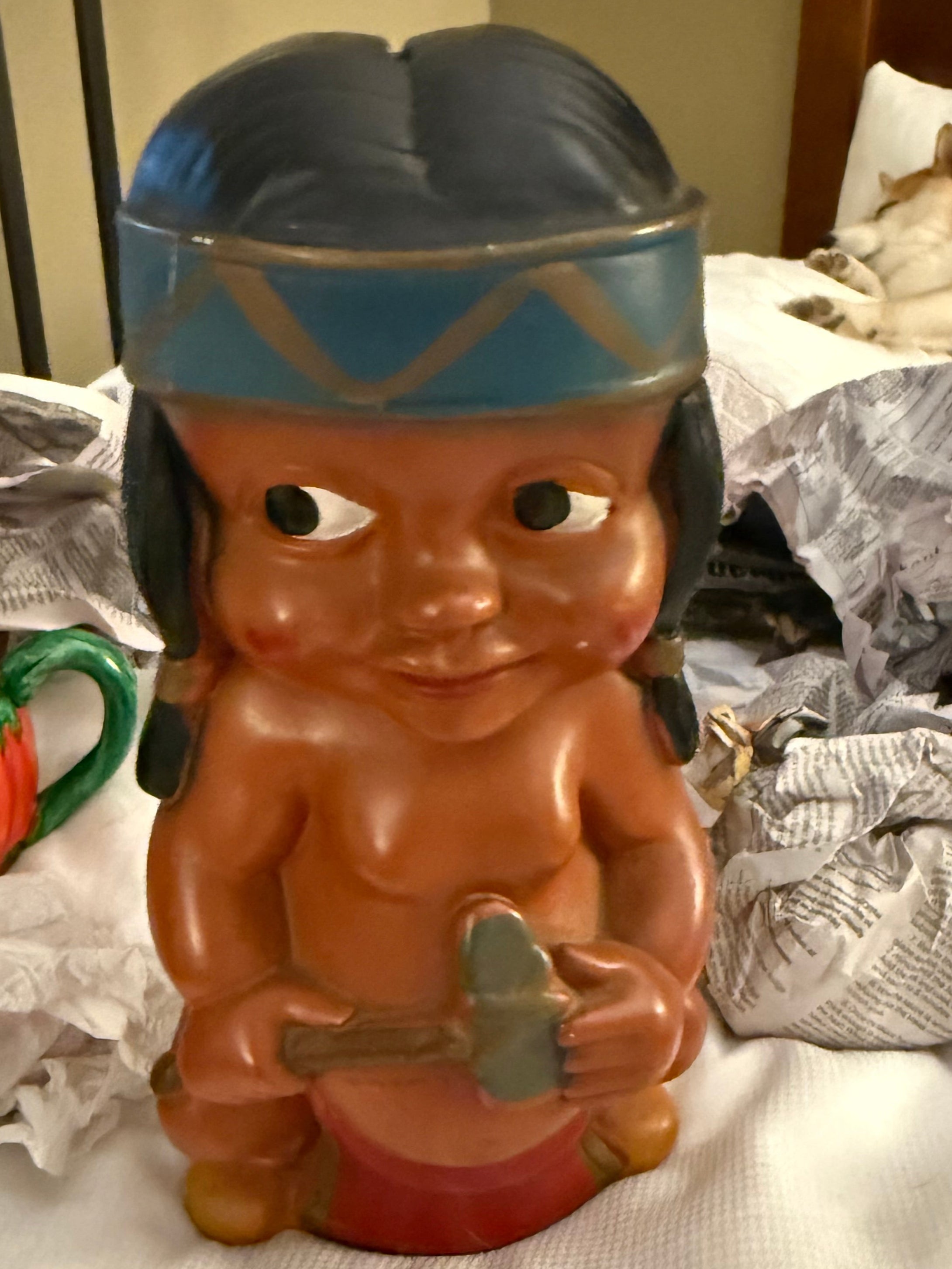 Vintage Indian Chalkware Bank