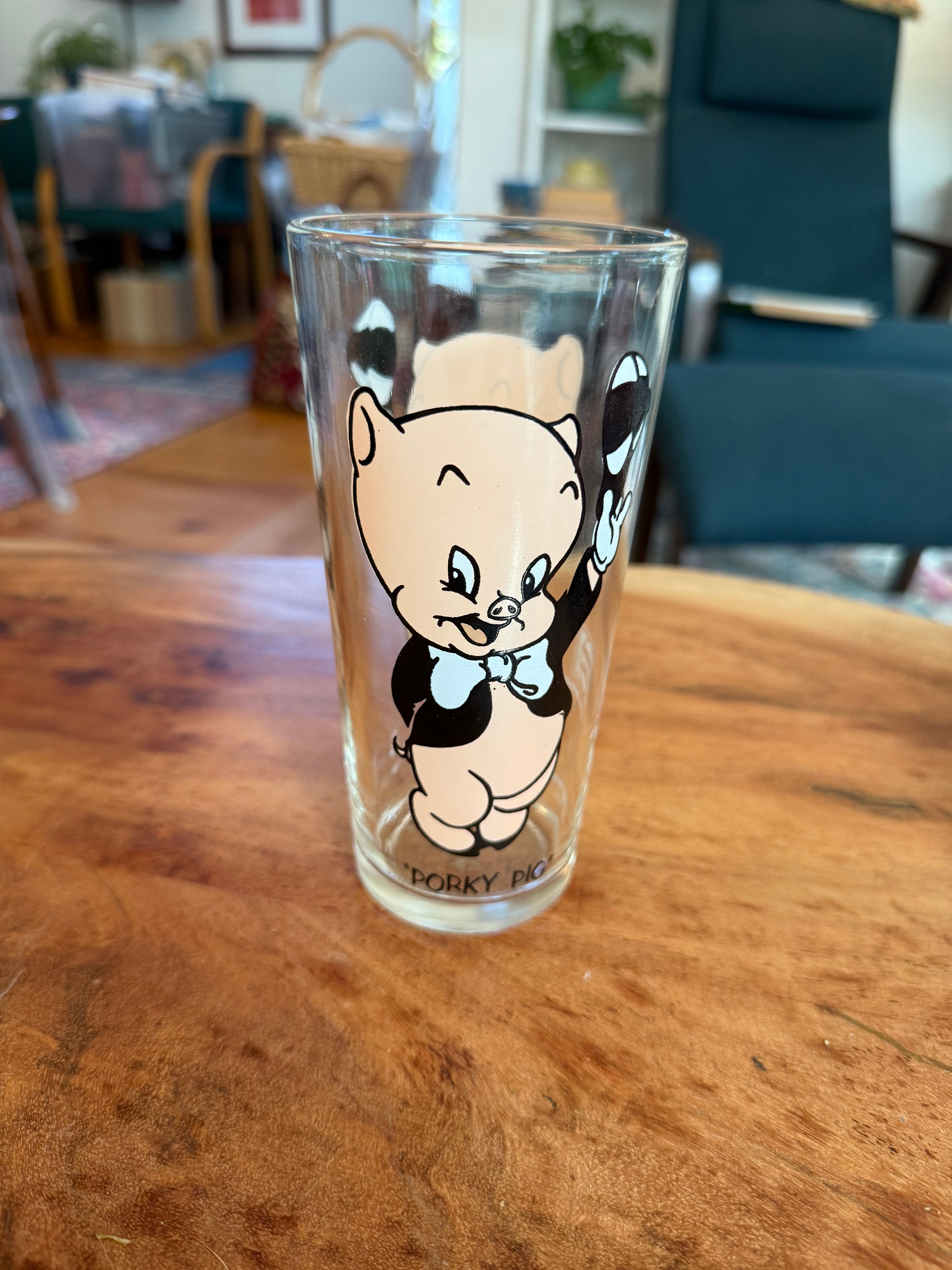 Looney Toons Glass- Porky Pig