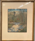 "A Wilkes-Barre Brook" Wallace Nutting Hand Colored Photograph