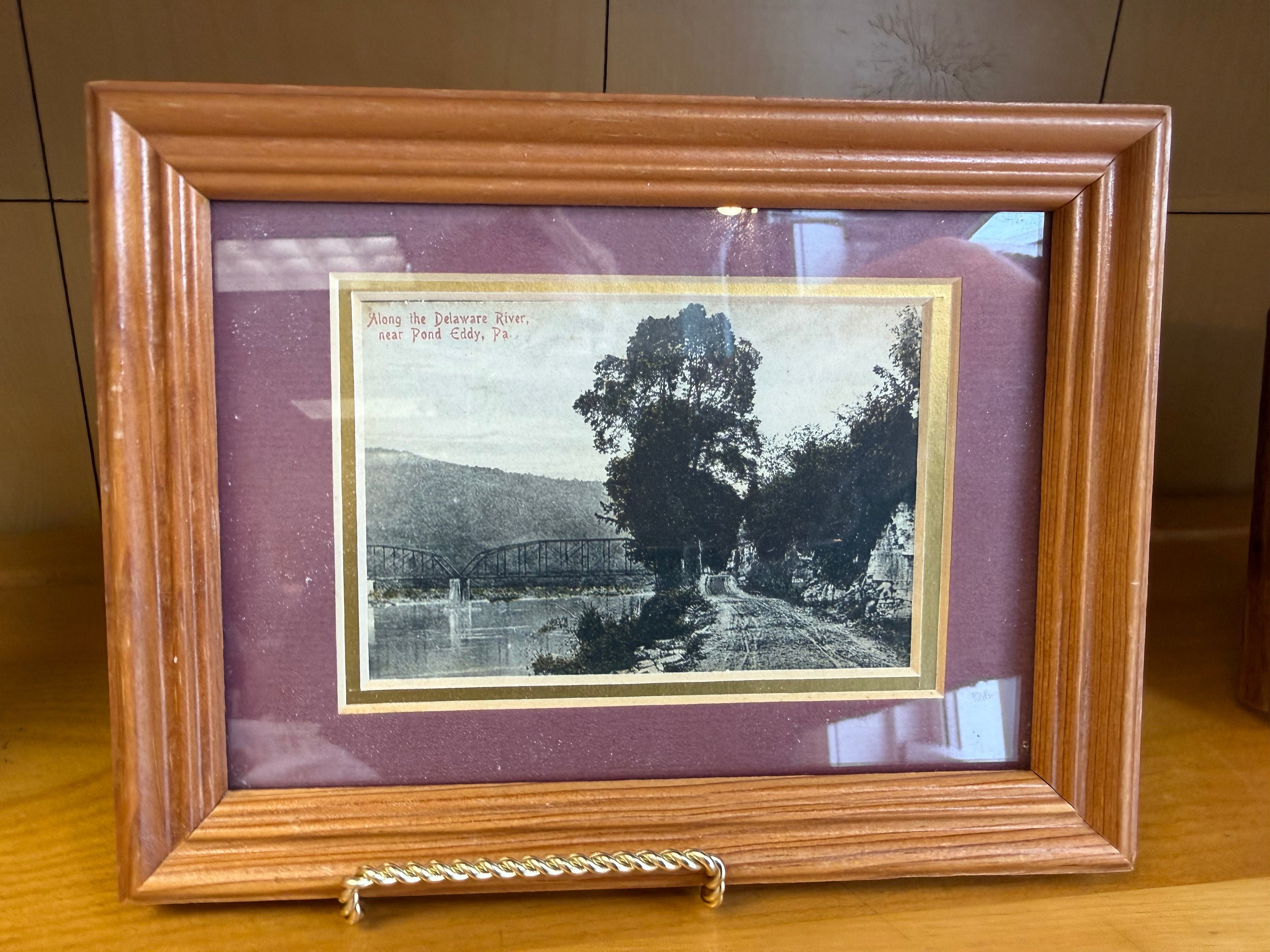 Framed Antique Postcard - Pond Eddy