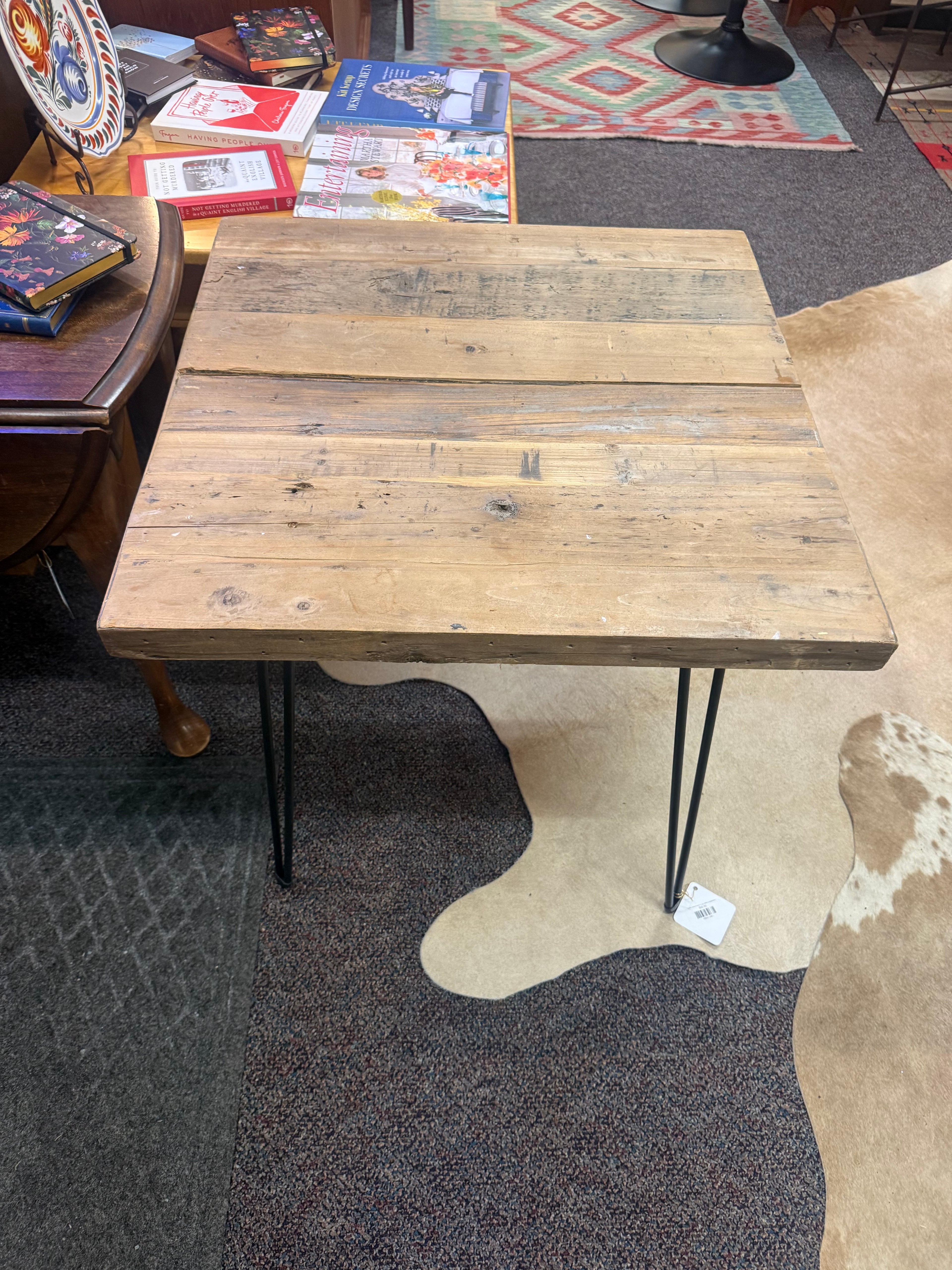 Rustic Wood Hairpin Leg Table (Collapsible)