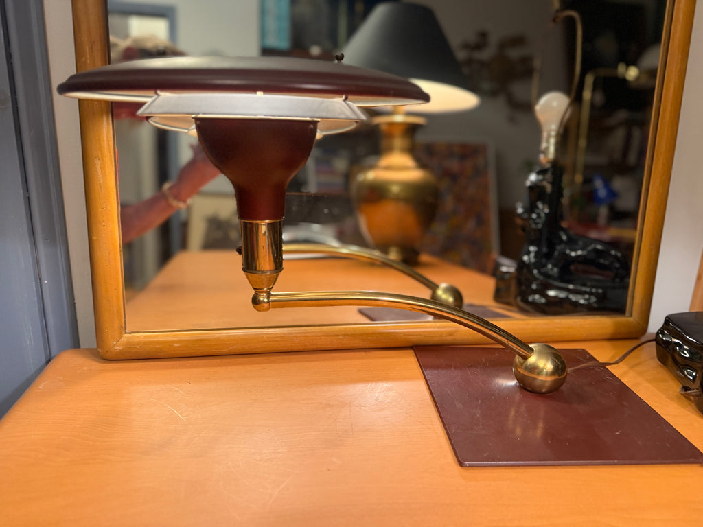 Mid Century Wheeler Flying Saucer Desk Lamp