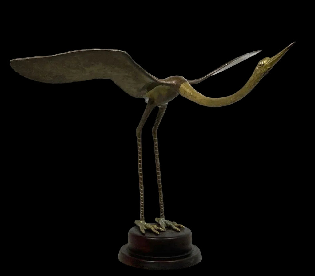 Hattakitkosol Somchai Brass Crane Sculpture