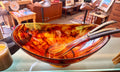 Mid Century Tortoise Shell Salad Bowl Set