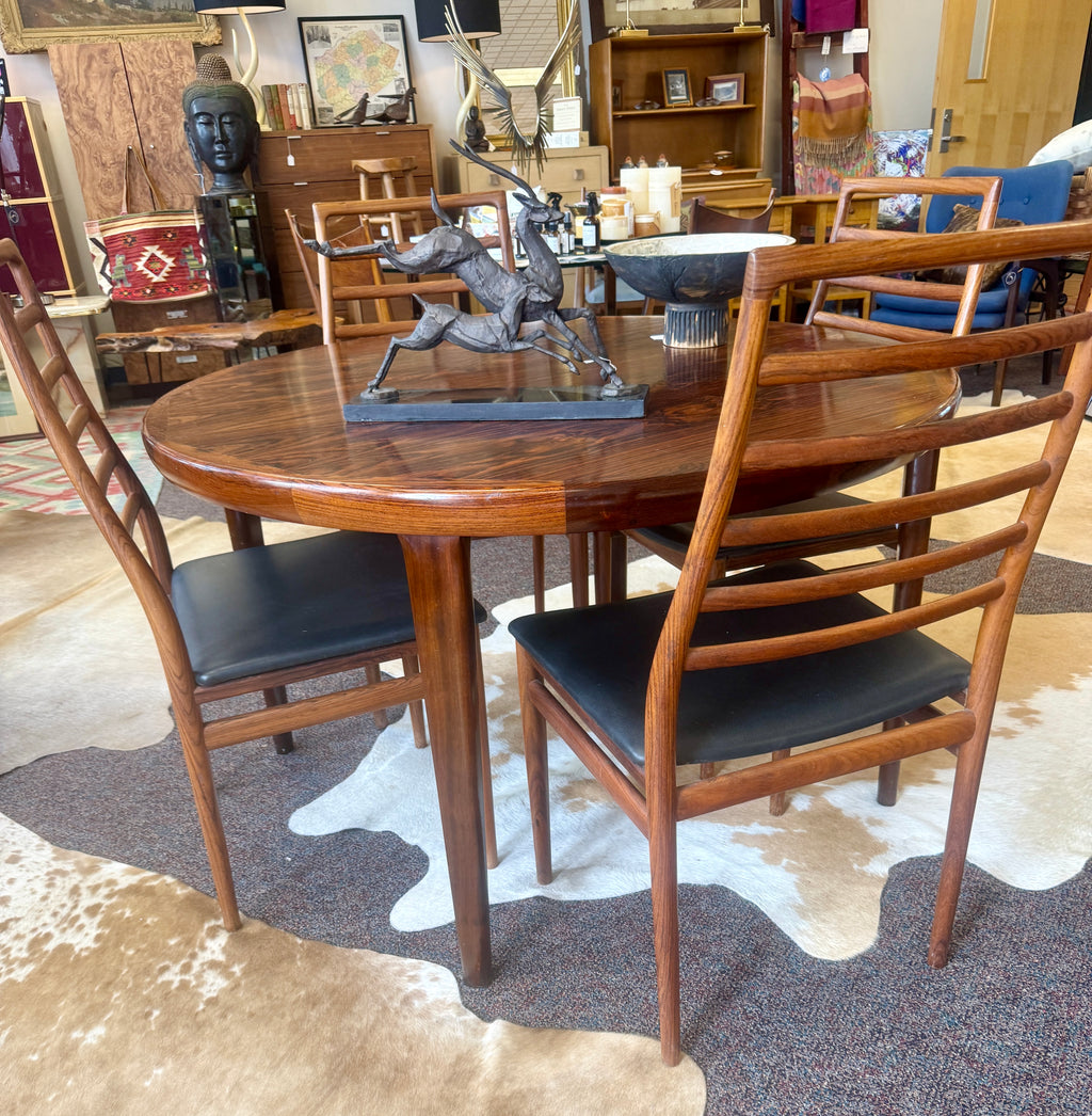Kai Kristiansen Style Rosewood Dining Table