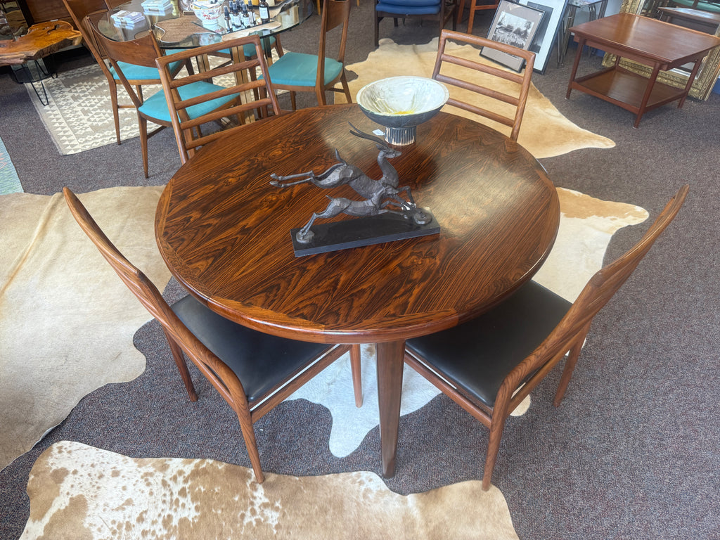 Kai Kristiansen Style Rosewood Dining Table angle
