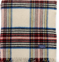 Faribault Mill Tartan Wool Throw - Ivory
