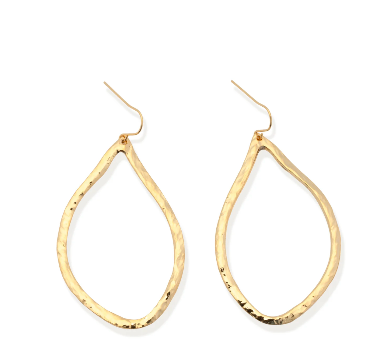 Hammered Gold Hoop Earrings
