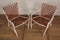 Vintage Brown Patio Arm Chairs (pair)