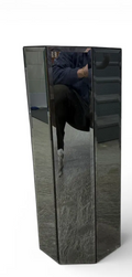 Smoked Glass Mirrored Pedestal (Small)