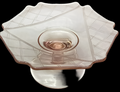 Pink Depression Glass Pedestal Dish (Small)