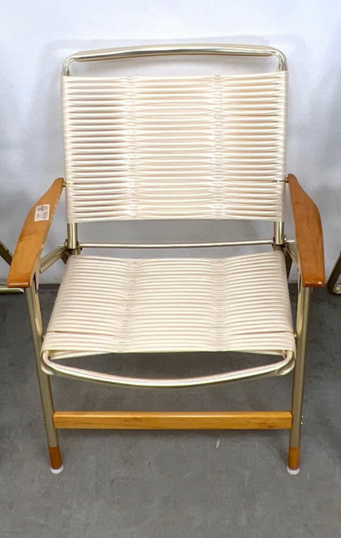 Telescope Furniture Outdoor Folding Patio Chairs - Cream