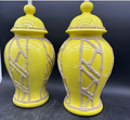 MCM Yellow Lamps - Pair