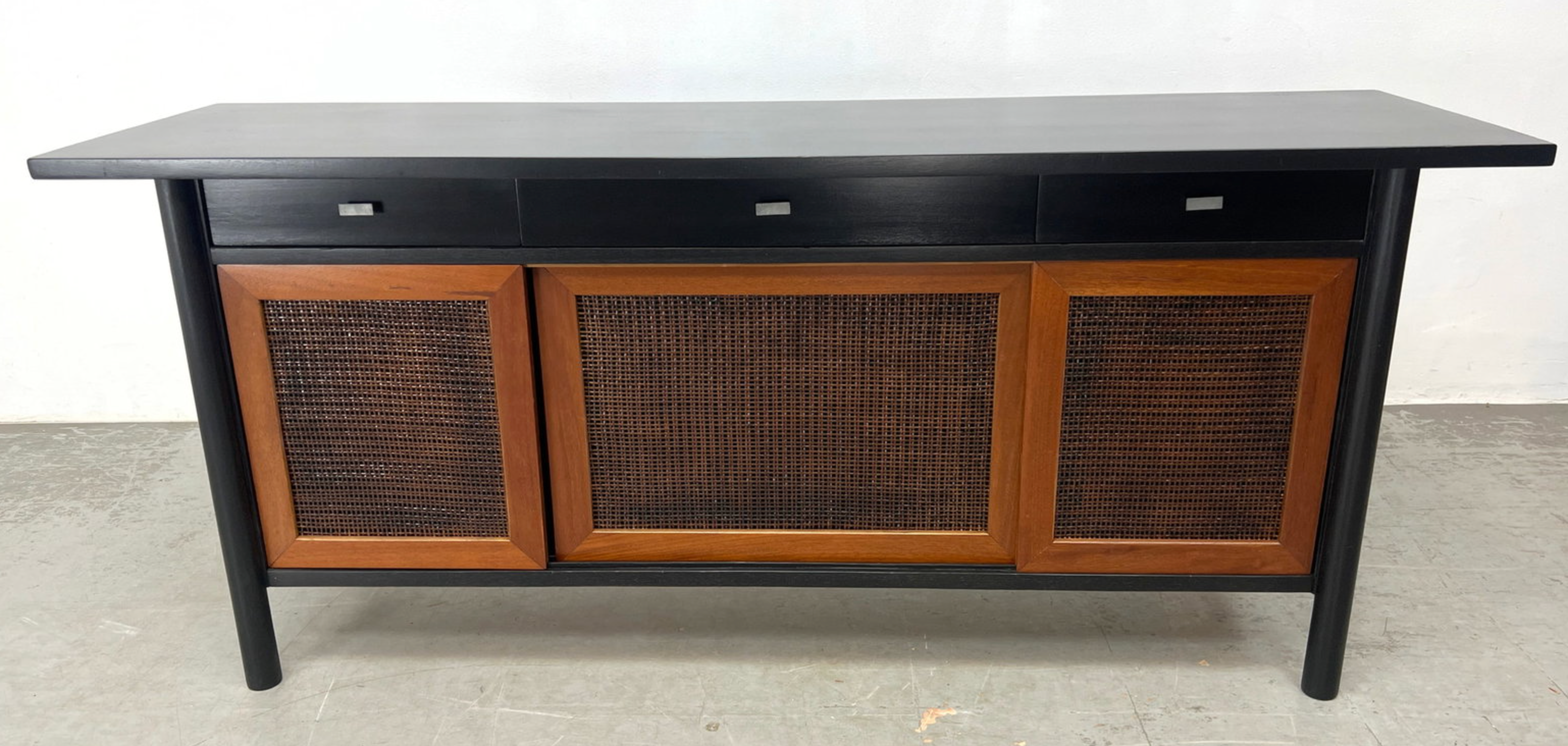 Robsjohn-Gibbings Cane-Front Credenza Sideboard