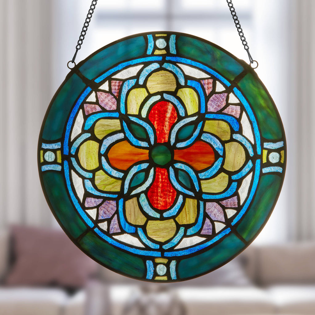 Round Geometric Stained Glass