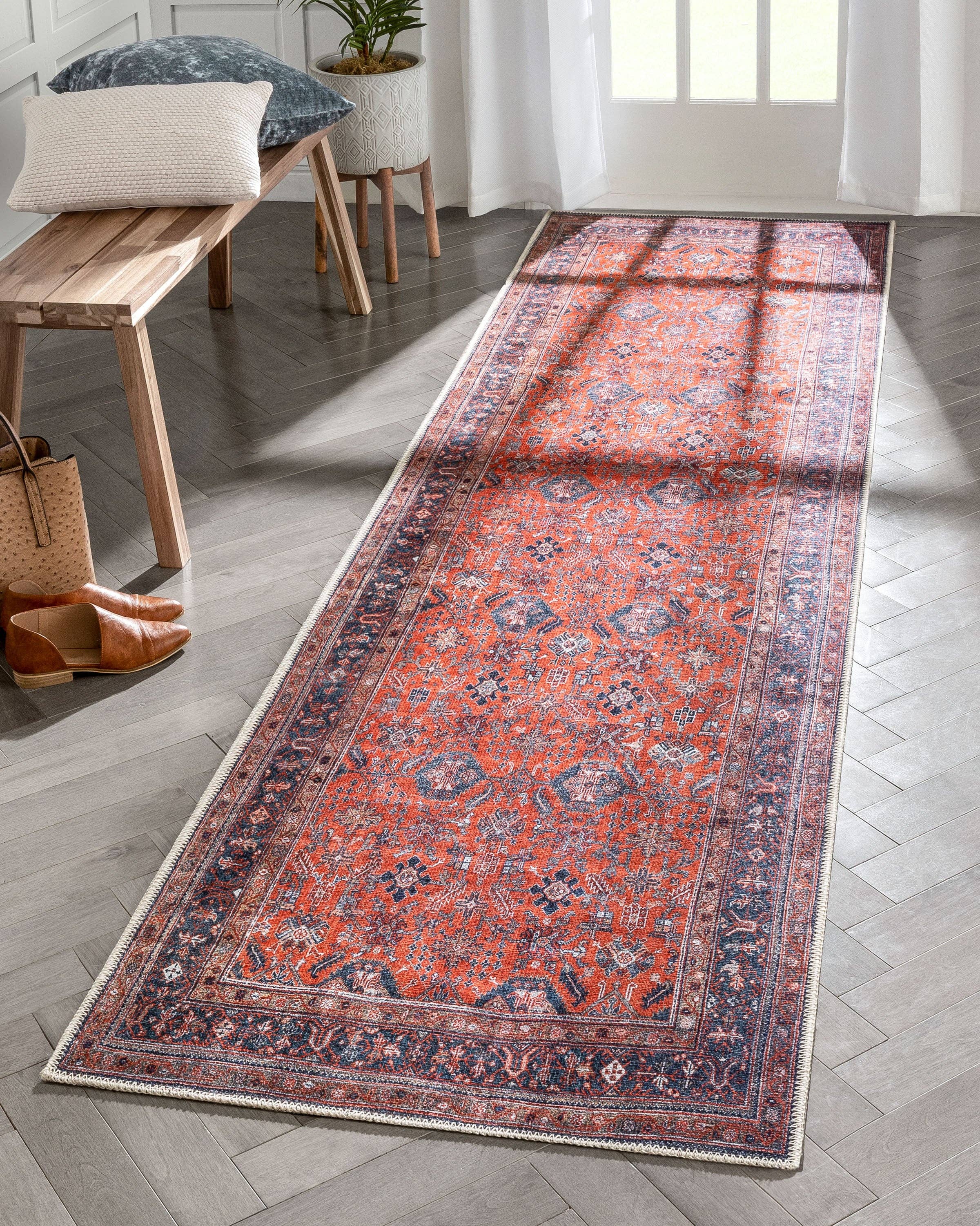 Persian Oriental Red Runner 2'7" x 9'10"